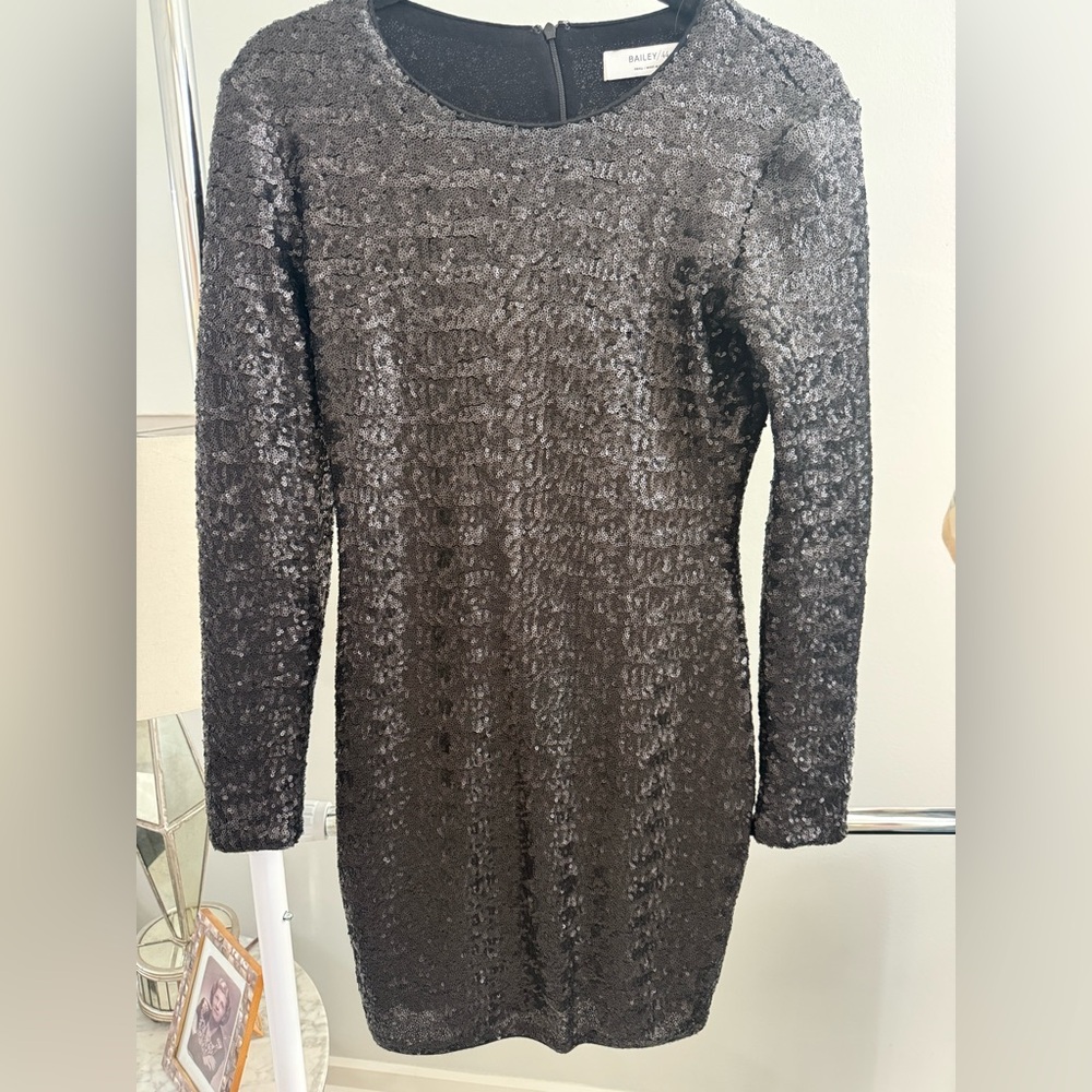 Bailey 44 Black Sequin Long Sleeve Dress